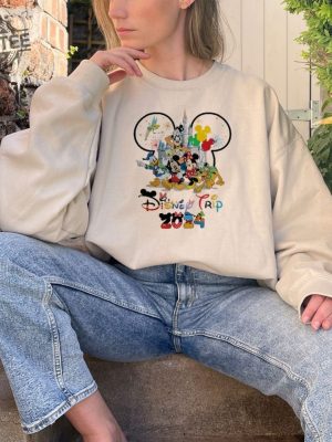 2024 Disney Trip Sweatshirt Adults Kids Disneyland Disneyworld Trip Sweatshirt Disney Sweatshirt Minnie Mickey Matching Sweatshirt Unique revetee 4