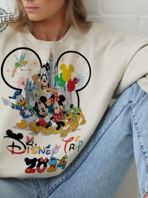 2024 Disney Trip Sweatshirt Adults Kids Disneyland Disneyworld Trip Sweatshirt Disney Sweatshirt Minnie Mickey Matching Sweatshirt Unique revetee 5