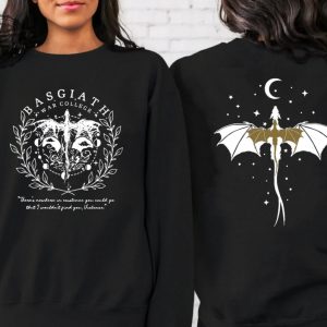 Basgiath War College Double Sided Sweatshirt Fourth Wing Riders Fly Or Die Design Violet Sorrengail Bookish Hoodie Unique revetee 5