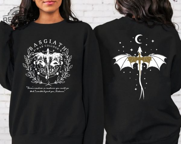 Basgiath War College Double Sided Sweatshirt Fourth Wing Riders Fly Or Die Design Violet Sorrengail Bookish Hoodie Unique revetee 5