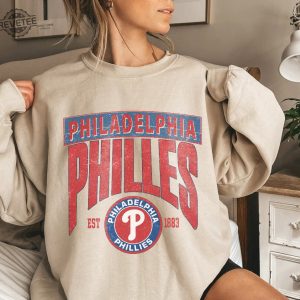 Vintage Philadelphia Baseball Shirt Philadelphia Hoodie Philly Baseball Sweatshirt Hoodie Baseball Fan Shirt Philadelphia Game Day Unique revetee 3