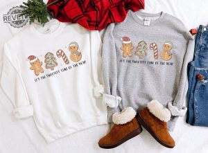 Christmas Gingerbread Cookie Sweatshirt Gingerbread Lover Gift Xmas Shirt Christmas Matching Sweatshirt Christmas Holiday Gift Unique revetee 3