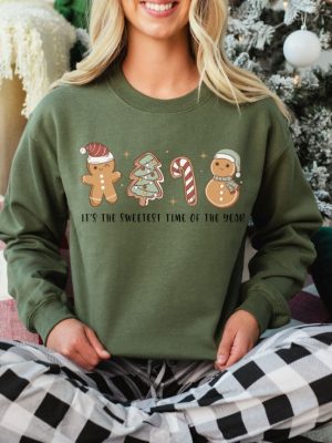 Christmas Gingerbread Cookie Sweatshirt Gingerbread Lover Gift Xmas Shirt Christmas Matching Sweatshirt Christmas Holiday Gift Unique revetee 5