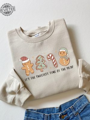 Christmas Gingerbread Cookie Sweatshirt Gingerbread Lover Gift Xmas Shirt Christmas Matching Sweatshirt Christmas Holiday Gift Unique revetee 6