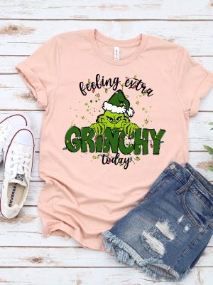 Feeling Extra Grinchy Today Christmas Sweatshirt Funny Grinch Shirt Grinch Sweatshirt Grinchmas Sweatshirt Christmas Tee Christmas Gift Unique revetee 2