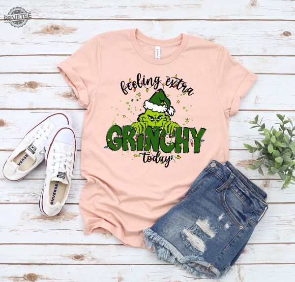 Feeling Extra Grinchy Today Christmas Sweatshirt Funny Grinch Shirt Grinch Sweatshirt Grinchmas Sweatshirt Christmas Tee Christmas Gift Unique revetee 2