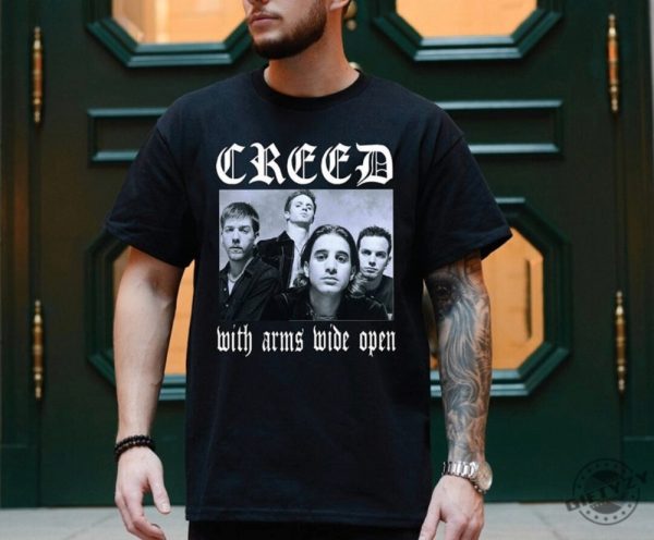 Creed 2024 Tour Summer Of 99 Tour Shirt Creed Band Fan Tshirt Creed 2024 Concert Sweatshirt Summer Of 99 Concert Hoodie With Arms Wide Open Shirt giftyzy 1
