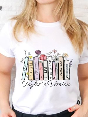 Taylors Music Albums As Books T Shirt Fun Music Lover Gift Shirt For 2023 Swiftie Concert Tour Merch Tee For Fans The Eras Tour Shirt Unique revetee 2