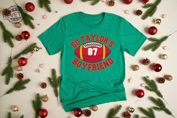 Go Taylors Boyfriend Sweatshirt Travis Kelce Sweatshirt Game Day Sweater Funny Football Sweatshirt Football Fan Gift Shirt Unique revetee 3