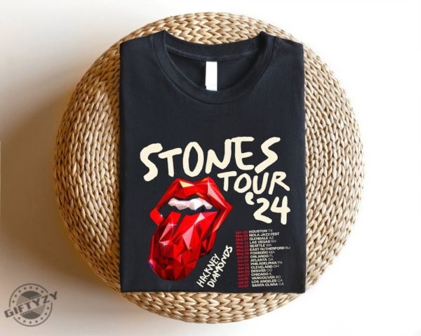 The Rolling Stones Hackney Diamonds Tour 2024 Schedule List Tshirt Rolling Stones 2024 Hackney Diamonds Tour Sweatshirt Rolling Stones Hoodie Trndy Shirt giftyzy 1