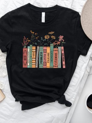 Albums As Books Shirt Trendy Aesthetic For Book Lovers Crewneck Shirt Folk Music Shirt Country Music Shirt Rack Music Shirt Book Lover Unique revetee 3