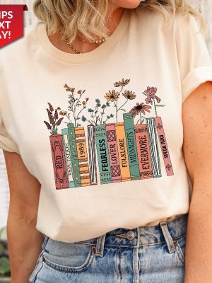 Albums As Books Shirt Trendy Aesthetic For Book Lovers Crewneck Shirt Folk Music Shirt Country Music Shirt Rack Music Shirt Book Lover Unique revetee 5