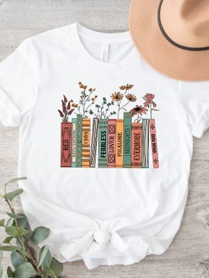 Albums As Books Shirt Trendy Aesthetic For Book Lovers Crewneck Shirt Folk Music Shirt Country Music Shirt Rack Music Shirt Book Lover Unique revetee 6