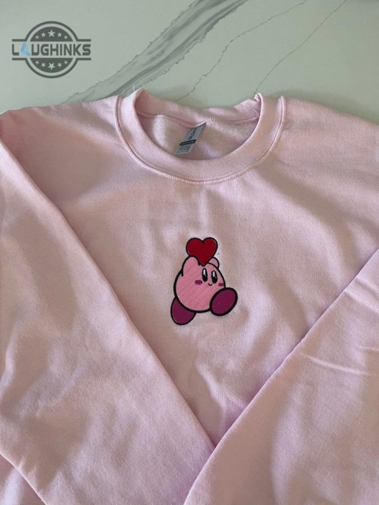 Kirby Tshirt Sweatshirt Hoodie Embroidered Kirby Smart Shirts Pink ...