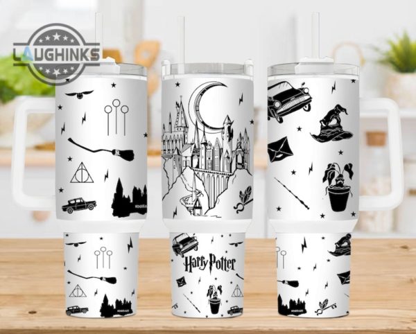 harry potter 40 oz tumbler magic hogwarts 40oz stanley cups wizard world stainless steel tumblers travel mug gift for book movie lovers laughinks 1