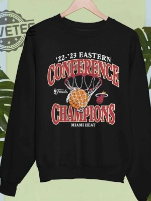 2022 2023 Eastern Conference Champions Miami Heat Nba Retro Shirt Hoodie Long Sleeve Shirt Sweatshirt Tanktop Unique revetee 3