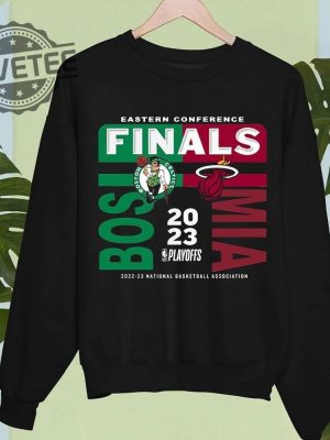 2023 Nba Eestern Conference Finals Match Up Boston Celtics Vs Miami Heat Shirt Hoodie Long Sleeve Shirt Sweatshirt Tanktop Unique revetee 2