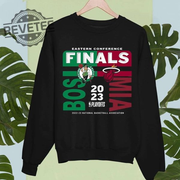 2023 Nba Eestern Conference Finals Match Up Boston Celtics Vs Miami Heat Shirt Hoodie Long Sleeve Shirt Sweatshirt Tanktop Unique revetee 2