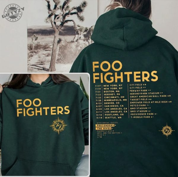 Foo Fighters Band Tour Us 2024 Shirt Foo Fighters Fan Sweatshirt Foo Fighters World Tour 2024 Hoodie Foo Fighters Concert 2024 Tshirt Rock Band Shirt giftyzy 1