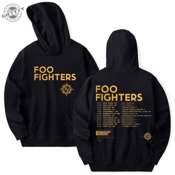 Foo Fighters Band Tour Us 2024 Shirt Foo Fighters Fan Sweatshirt Foo Fighters World Tour 2024 Hoodie Foo Fighters Concert 2024 Tshirt Rock Band Shirt giftyzy 2