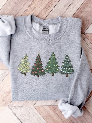 Christmas Sweatshirt Christmas Sweater Christmas Crewneck Christmas Tree Sweatshirt Holiday Sweaters For Women Winter Sweatshirt Hoodie Sweatshirt Unique revetee 4