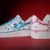 stitch shoes nike lilo and stitch disney air force 1 custom shoes blue stitch and pink angel sneakers disney characters personalized footwear gift for lovers laughinks 1