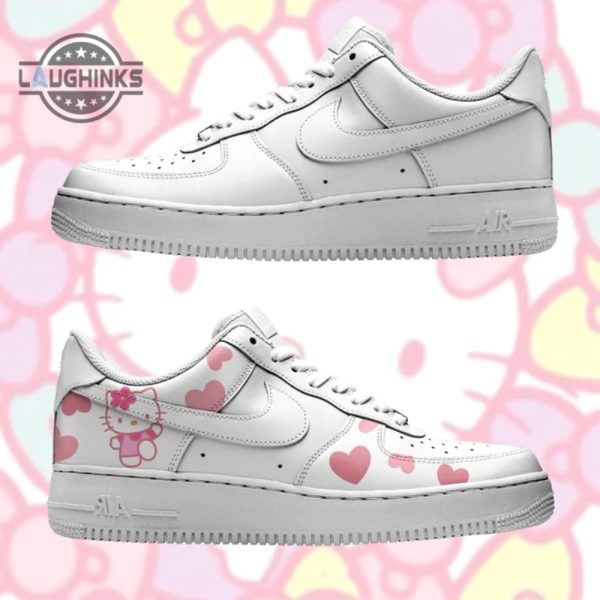 hello kitty shoes sanrio the melody hello kitty air force 1 custom sneakers nike af1 x hello kitty perfect gift limited edition best selling 3d printed shoes laughinks 3
