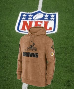 Cleveland Stitched Brown 2023 Hoodie Salute To Service Club Pullover Sweatshirt Browns Tshirt American Football 3D Shirt giftyzy 2