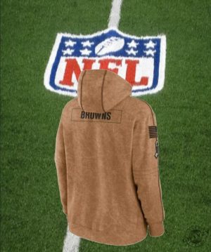 Cleveland Stitched Brown 2023 Hoodie Salute To Service Club Pullover Sweatshirt Browns Tshirt American Football 3D Shirt giftyzy 3