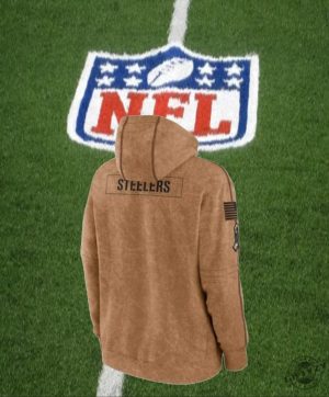 Pittsburgh Steelers Brown 2023 Hoodie Salute To Service Club Pullover Sweatshirt Steelers Tshirt American Football 2023 3D Shirt giftyzy 2