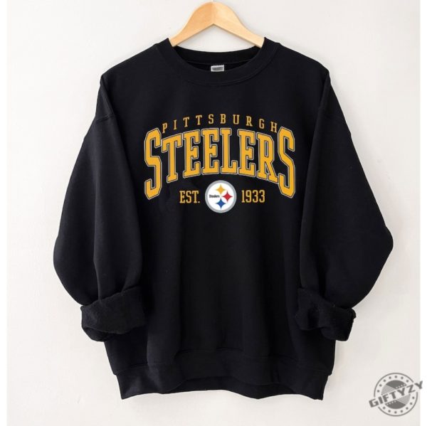 Pittsburgh Steelers Est 1933 Shirt Steelers Unisex Tshirt Vintage Football Sweatshirt Football Fan Hoodie Pittsburgh Football Shirt giftyzy 1