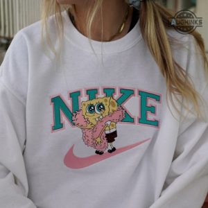 Nike Spongebob Embroidered Sweatshirt Vintage Nike Swoosh