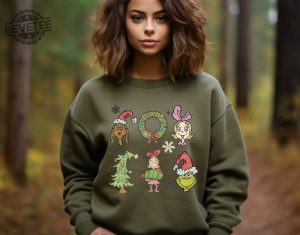 Rinch Vibes Sweatshirt Cute Grin Sweatshirts Cindy Lou Who Sweater Christmas Grinch Sweatshirt Christmas Gifts Merry Grinch Sweater Unique Hoodie Sweatshirt revetee 3