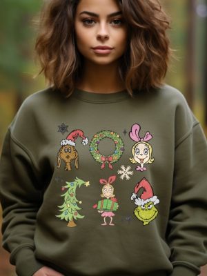 Rinch Vibes Sweatshirt Cute Grin Sweatshirts Cindy Lou Who Sweater Christmas Grinch Sweatshirt Christmas Gifts Merry Grinch Sweater Unique Hoodie Sweatshirt revetee 3