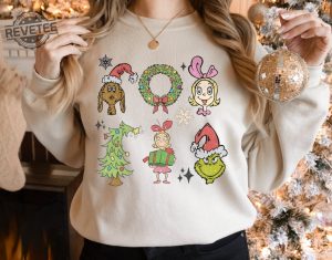 Rinch Vibes Sweatshirt Cute Grin Sweatshirts Cindy Lou Who Sweater Christmas Grinch Sweatshirt Christmas Gifts Merry Grinch Sweater Unique Hoodie Sweatshirt revetee 4