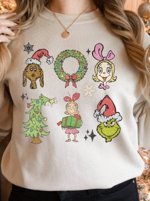 Rinch Vibes Sweatshirt Cute Grin Sweatshirts Cindy Lou Who Sweater Christmas Grinch Sweatshirt Christmas Gifts Merry Grinch Sweater Unique Hoodie Sweatshirt revetee 4