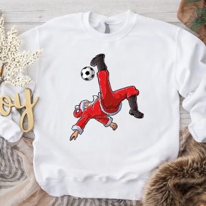 Soccer Christmas Sweatshirt Soccer Player Christmas Gift Christmas Sport Shirt Funny Santa Crewneck New Year Sweatshirt Winter Season Tee Unique Hoodie Sweatshirt revetee 3