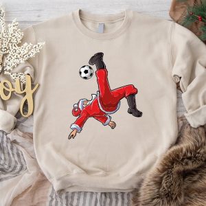 Soccer Christmas Sweatshirt Soccer Player Christmas Gift Christmas Sport Shirt Funny Santa Crewneck New Year Sweatshirt Winter Season Tee Unique Hoodie Sweatshirt revetee 4