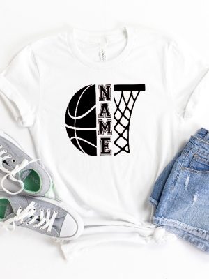 Customized Basketball Shirt Your Name Basketball Personalized Basketball Shirt Game Day Shirt Basketball Season Tee Unique Hoodie Sweatshirt revetee 4