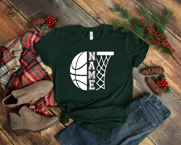 Customized Basketball Shirt Your Name Basketball Personalized Basketball Shirt Game Day Shirt Basketball Season Tee Unique Hoodie Sweatshirt revetee 5