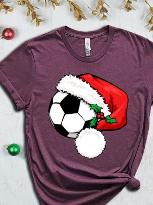 Soccer Santa T Shirt Santa Shirt Xmas Sport Shirt Soccer Christmas Soccer Lover Christmas Gift Xmas Soccer Xmas Shirt For Boys Unique Hoodie Sweatshirt revetee 2