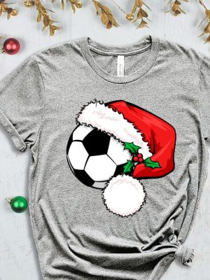 Soccer Santa T Shirt Santa Shirt Xmas Sport Shirt Soccer Christmas Soccer Lover Christmas Gift Xmas Soccer Xmas Shirt For Boys Unique Hoodie Sweatshirt revetee 4