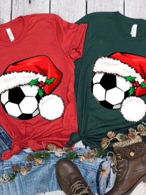 Soccer Santa T Shirt Santa Shirt Xmas Sport Shirt Soccer Christmas Soccer Lover Christmas Gift Xmas Soccer Xmas Shirt For Boys Unique Hoodie Sweatshirt revetee 5