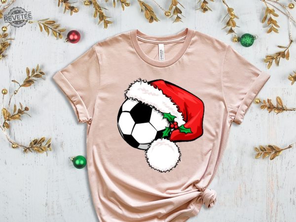 Soccer Santa T Shirt Santa Shirt Xmas Sport Shirt Soccer Christmas Soccer Lover Christmas Gift Xmas Soccer Xmas Shirt For Boys Unique Hoodie Sweatshirt revetee 6