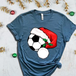 Soccer Santa T Shirt Santa Shirt Xmas Sport Shirt Soccer Christmas Soccer Lover Christmas Gift Xmas Soccer Xmas Shirt For Boys Unique Hoodie Sweatshirt revetee 7