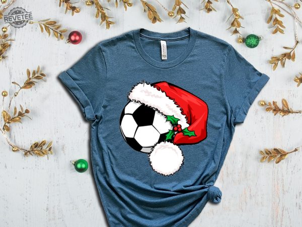 Soccer Santa T Shirt Santa Shirt Xmas Sport Shirt Soccer Christmas Soccer Lover Christmas Gift Xmas Soccer Xmas Shirt For Boys Unique Hoodie Sweatshirt revetee 7