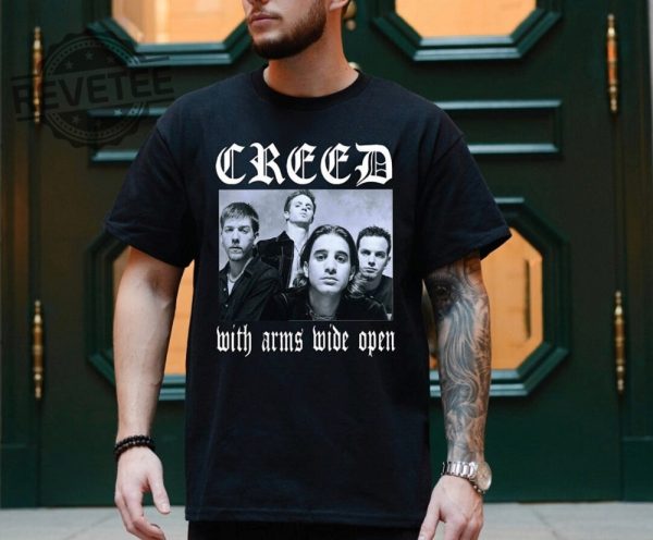 Creed 2024 Tour Summer Of 99 Tour Shirt Creed Band Fan Shirt Creed 2024 Concert Shirt Summer Of 99 Concert Shirt With Arms Wide Open Unique Hoodie Sweatshirt revetee 1