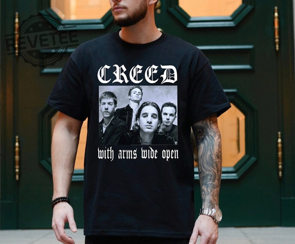 Creed 2024 Tour Summer Of 99 Tour Shirt Creed Band Fan Shirt Creed 2024 Concert Shirt Summer Of 99 Concert Shirt With Arms Wide Open Unique Hoodie Sweatshirt