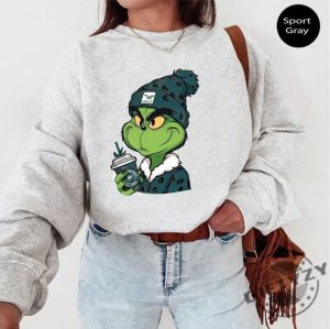 Grinch Boujee Philadelphia Christmas Shirt Grinch Leopard Eagles Unisex Tshirt Grinchmas Coffee Hoodie Grinch Leopard Sweatshirt Christmas Gifts giftyzy 2