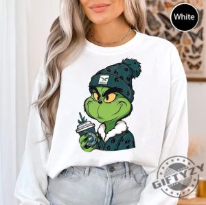 Grinch Boujee Philadelphia Christmas Shirt Grinch Leopard Eagles Unisex Tshirt Grinchmas Coffee Hoodie Grinch Leopard Sweatshirt Christmas Gifts giftyzy 3